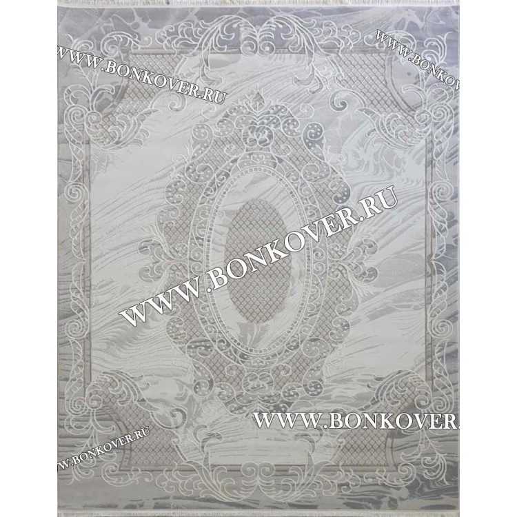 Ковер Турция Для Гостиной Дизайн 94 Серый с Бежевым