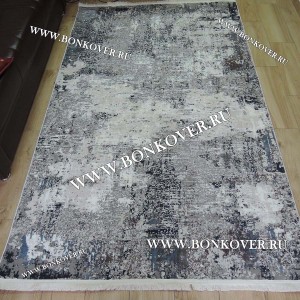 Ковер Коротковорсный Лайт Дизайн 34 Абстракция Серый с Синим